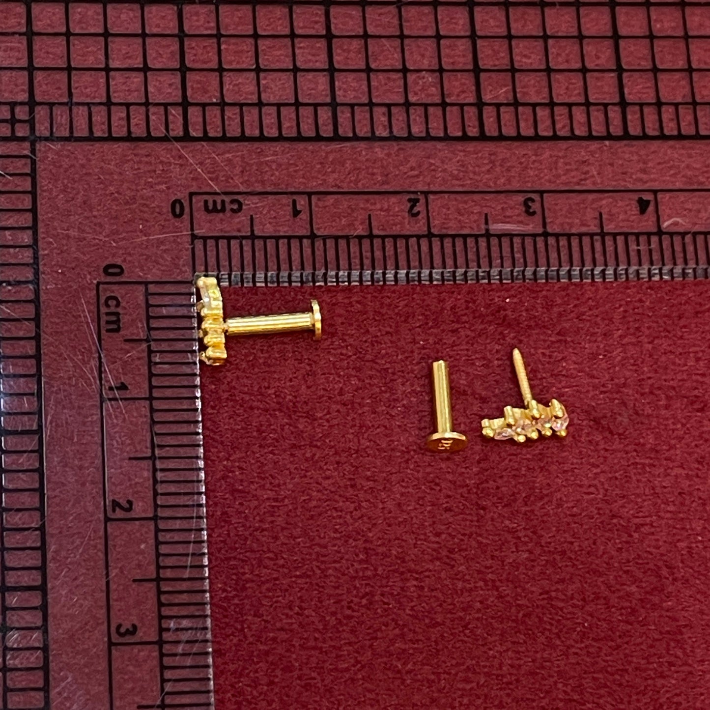 Gold Plated 92.5 Sterling Silver Three-Marquise CZ Leaf Climber Stud Earrings for Women | CZ Fan Wing Screw-Back Second Studs