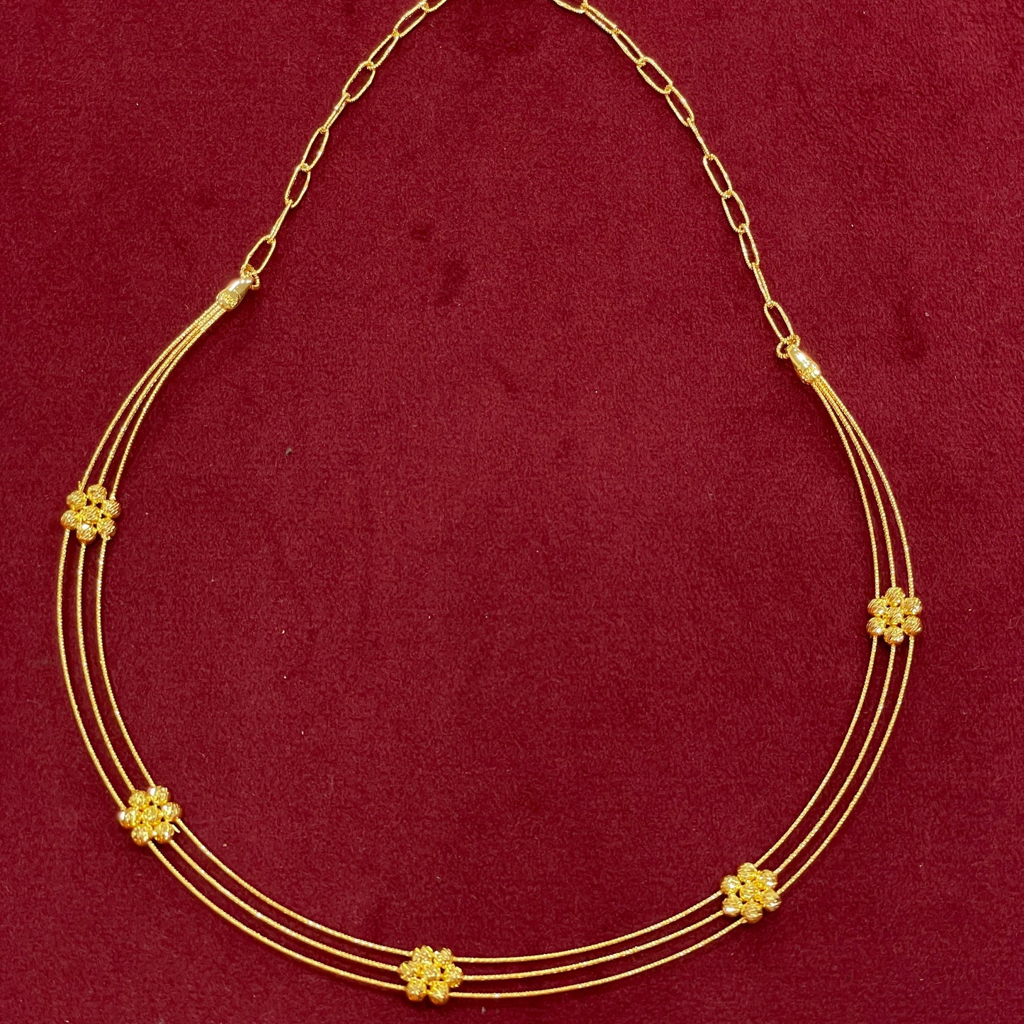 925 Silver Gold-Plated Flower Blossom Necklace
