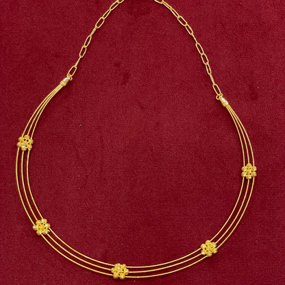 925 Silver Gold-Plated Flower Blossom Necklace