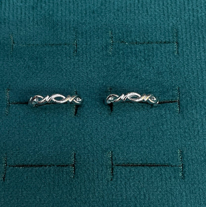92.5 Silver Twist Loop Toe Rings