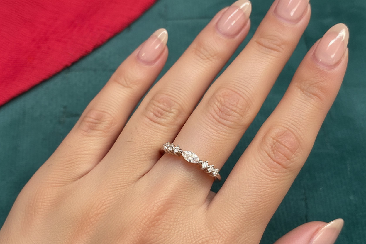 92.5 Silver Minimal Ring for Women Size 8 | Stylish Clean Finish | Elegant Fashion Jewellery