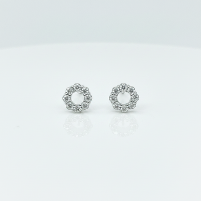 92.5 Silver Round Stud Earrings | Classy Everyday Design | Jewellery and elegant