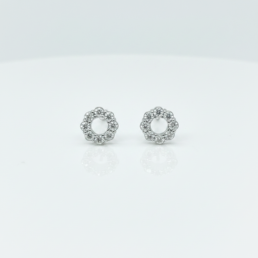 92.5 Silver Round Stud Earrings | Classy Everyday Design | Jewellery and elegant