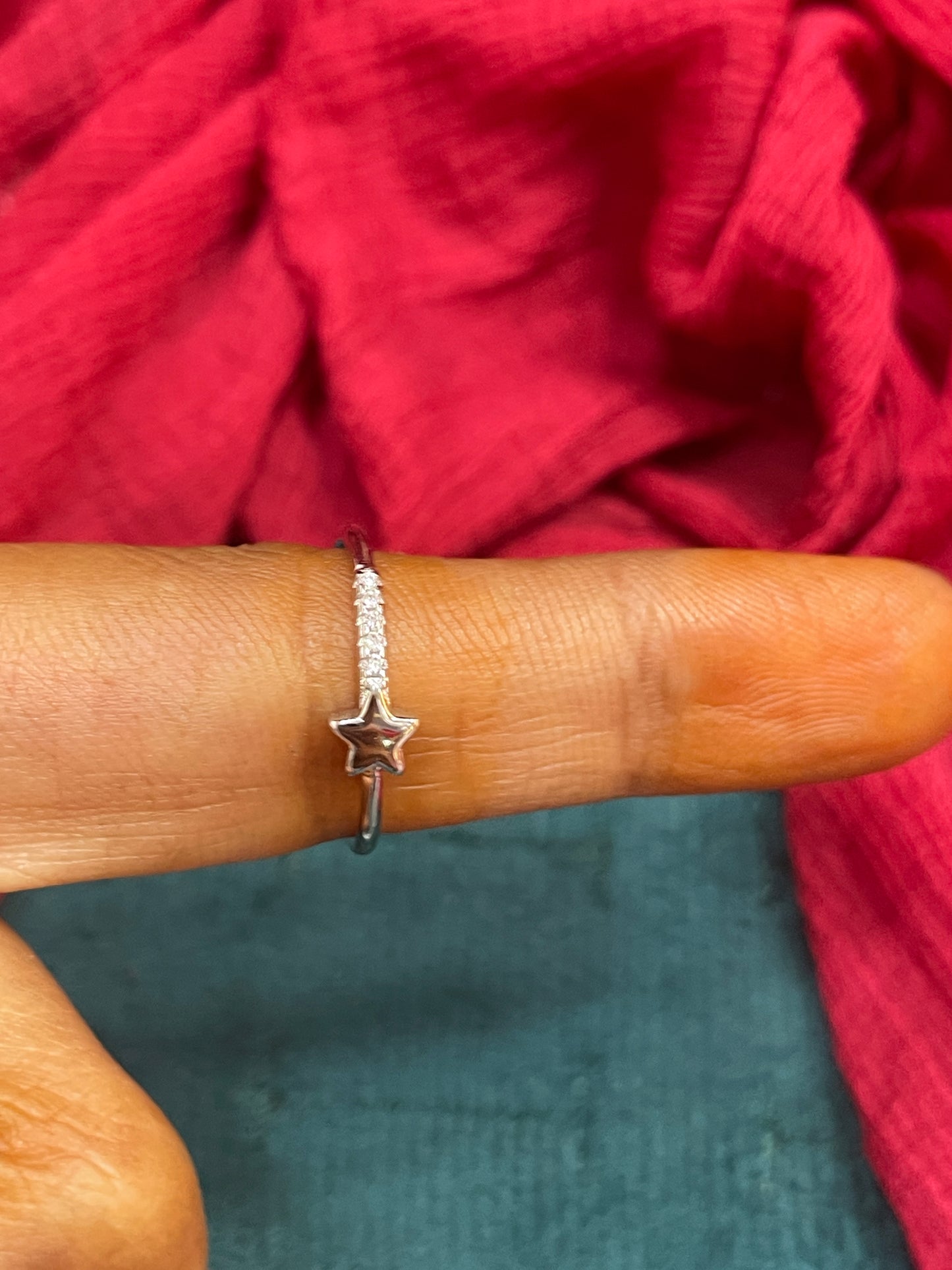 92.5 Silver Shooting Star Ring - Size 10