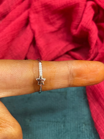 92.5 Silver Shooting Star Ring - Size 10