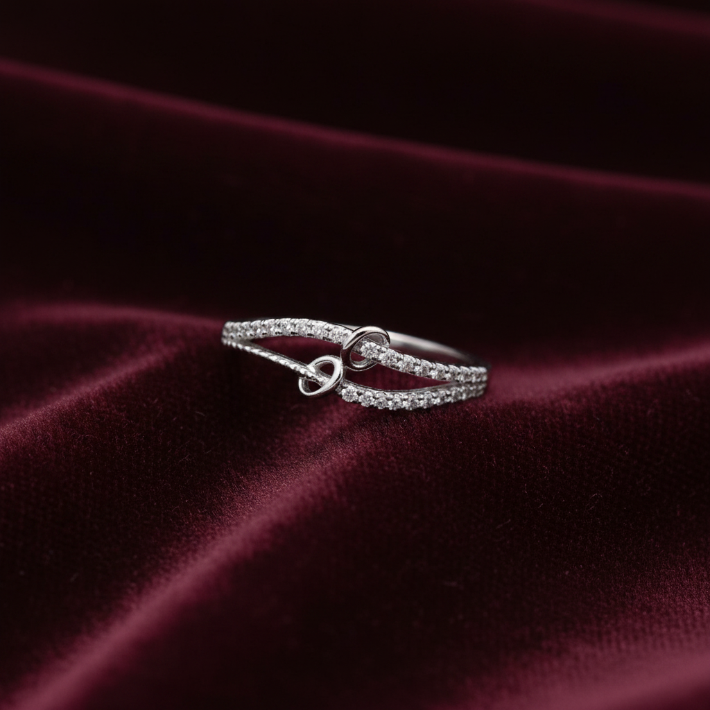 925 Silver Knot Ring - Size 12