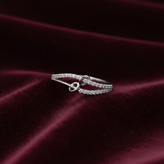 925 Silver Knot Ring - Size 12