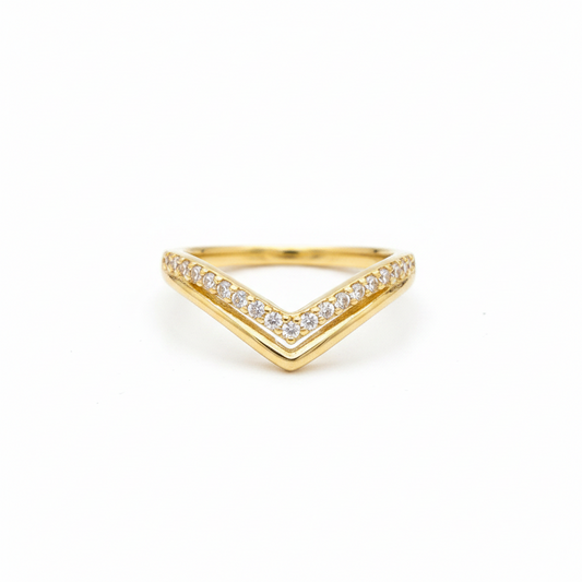 92.5 Sterling Silver Gold Plated Eternity Band for Women