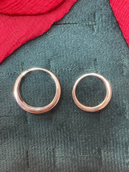 92.5 Silver Couple Rings for Men Size 18 & Women Size 8 | Stylish Matching Design | Elegant Love Jewellery