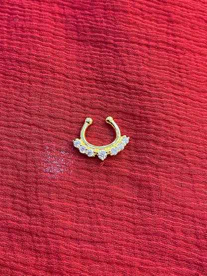 92.5 silver gold plated stylish septum
