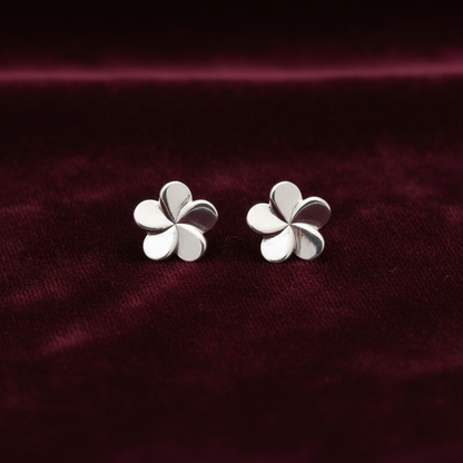 92.5 Silver Floral Earrings for Women | Stylish Elegant Design | Minimal Daily Wear Jewellery