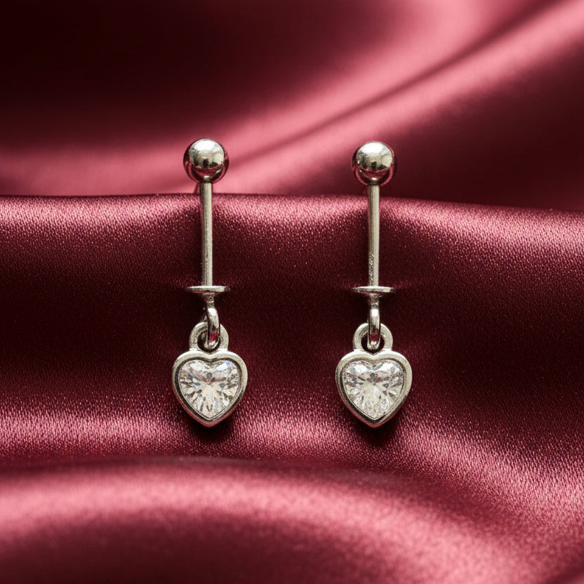 92.5 Silver Heart Bugadi Pair
