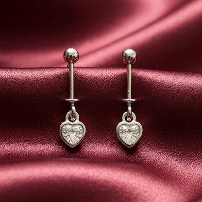 92.5 Silver Heart Bugadi Pair