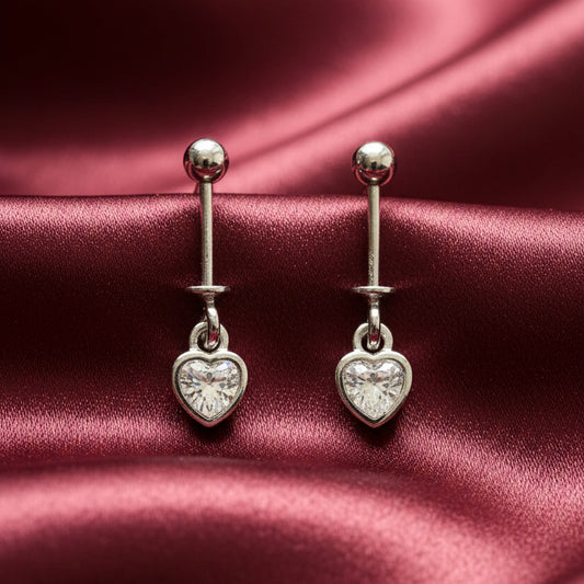 92.5 Silver Heart Bugadi Pair