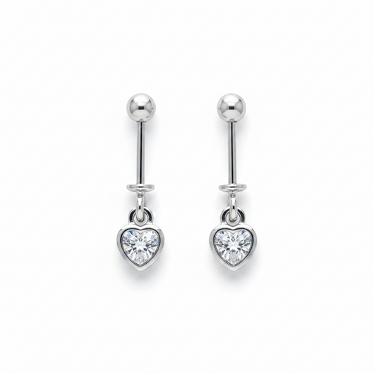 92.5 Silver Heart Bugadi Pair