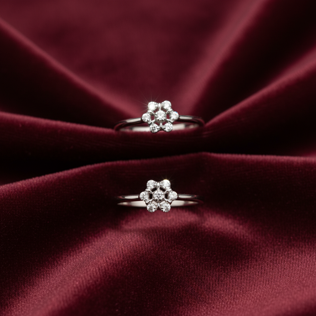 925 Silver Flower Toerings