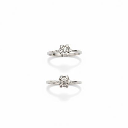 925 Silver Flower Toerings