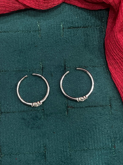 925 Silver Flower Toe rings