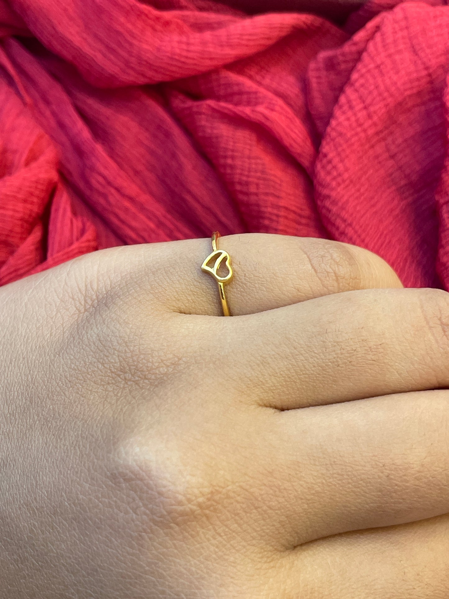 92.5 Silver Gold Plated Heart Ring for Women Size 11 | Elegant Love Design |Jewellery