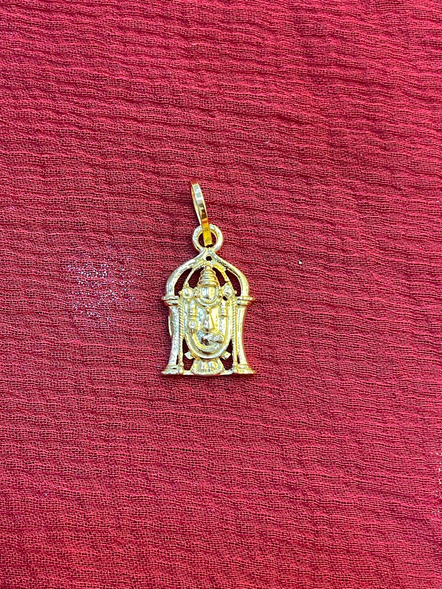 92.5 silver gold plated Venkateswara swamy pendant