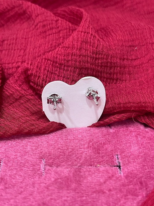 92.5 Silver Premium Heart Studs | Classy Romantic Design | Jewellery