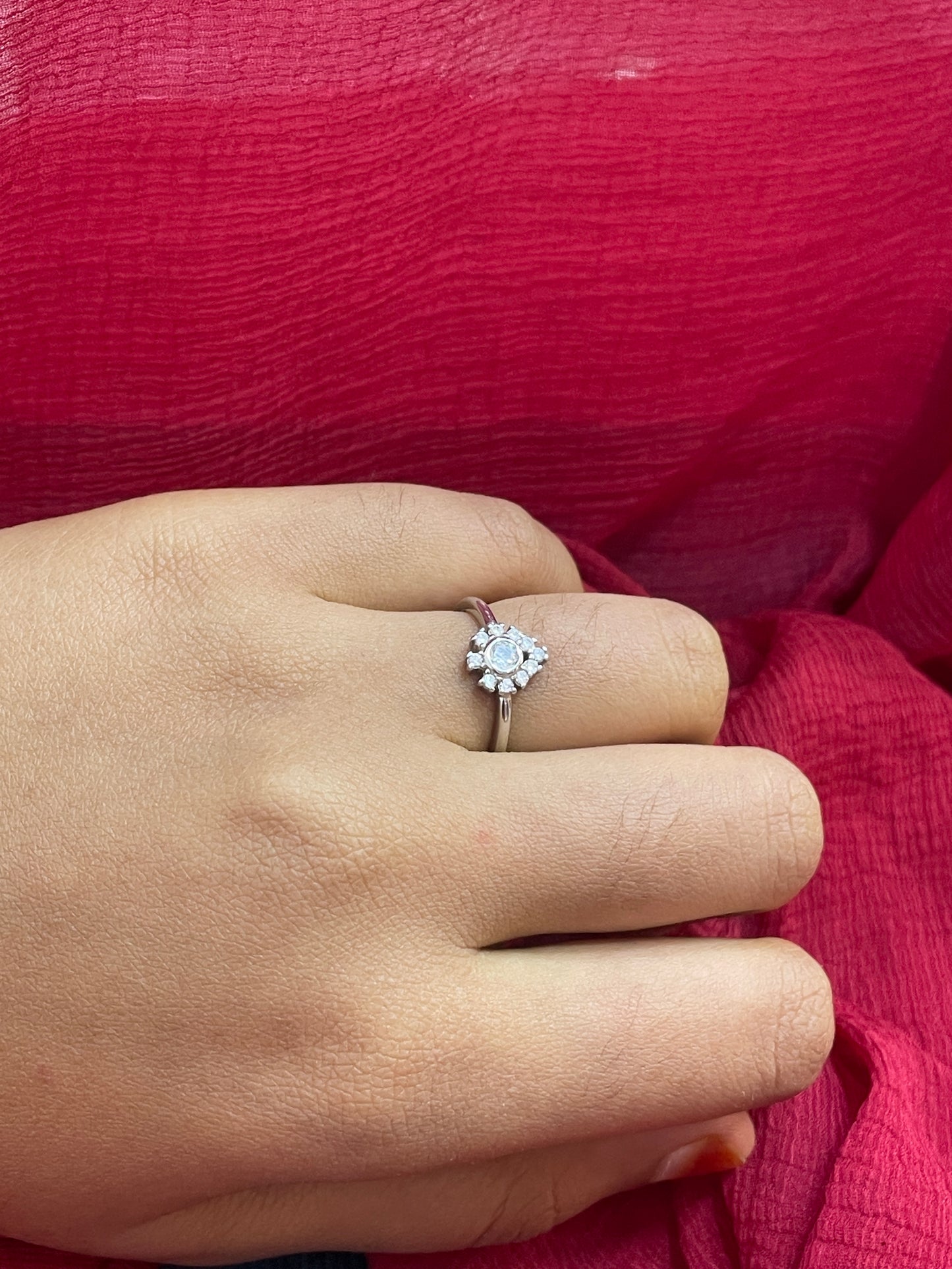 92.5 Silver Leaf Ring for Women Size 13 | Stylish Organic Design | Elegant Fashion Jewellery