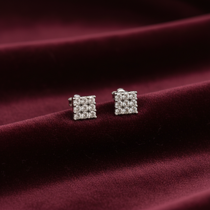 925 Silver square studs