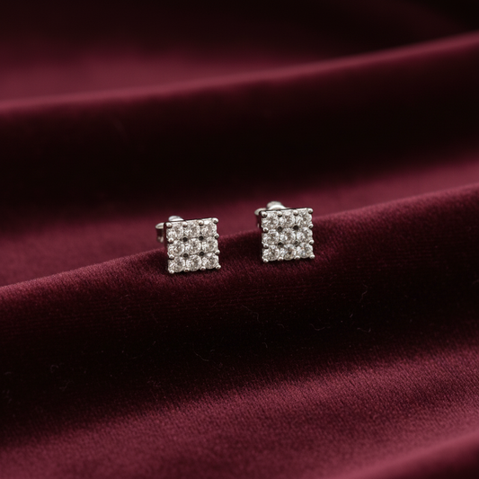 925 Silver square studs