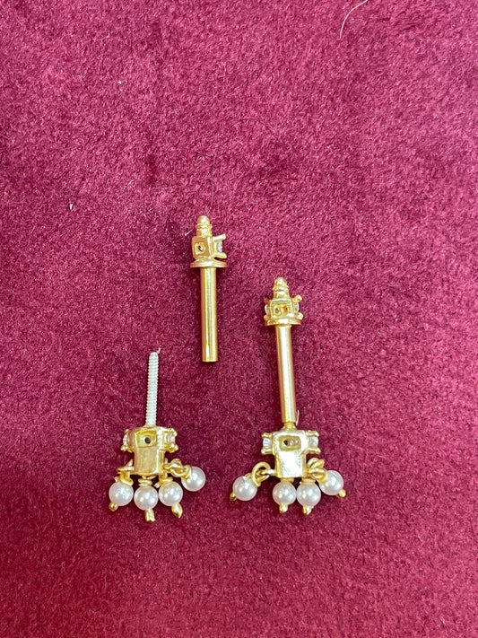 Silver stylish gold plated bugadi