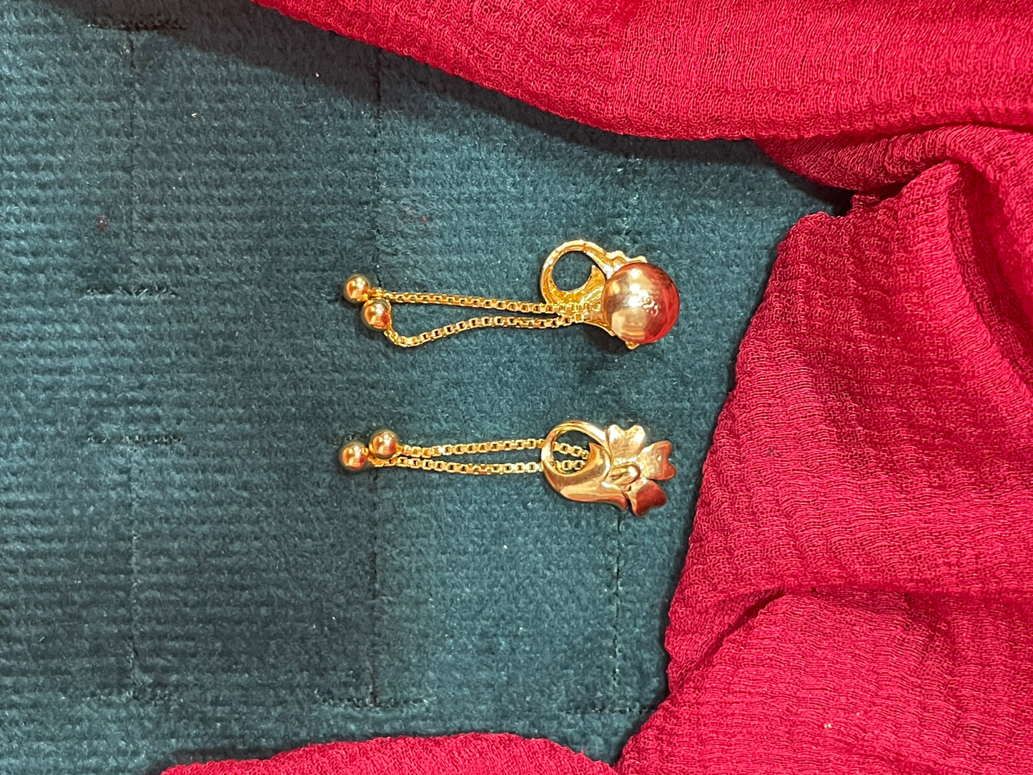92.5 silver classy gold plated hanging earrings