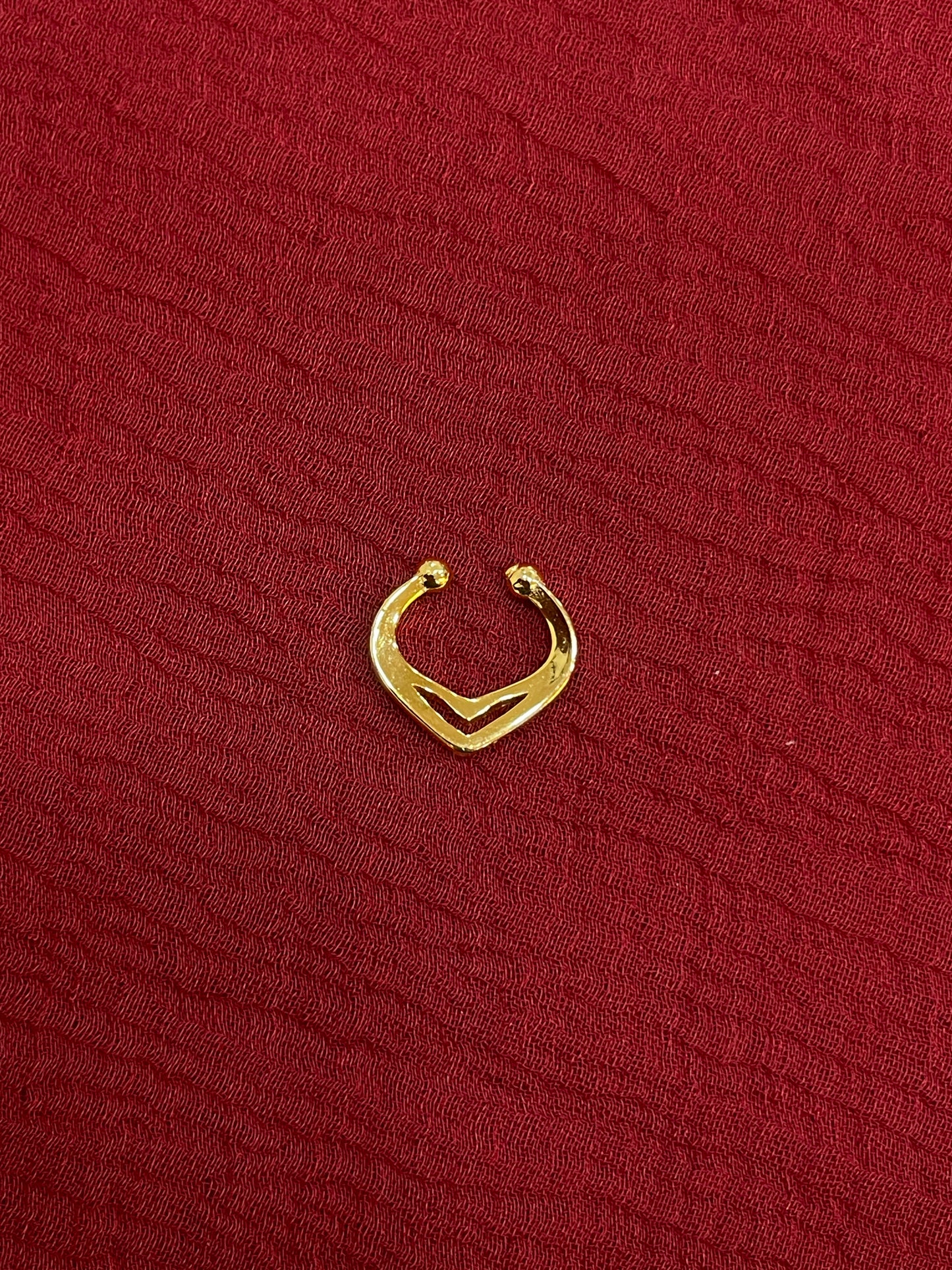 92.5 Silver Gold Plated Simple Septum