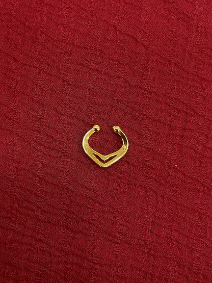 92.5 Silver Gold Plated Simple Septum