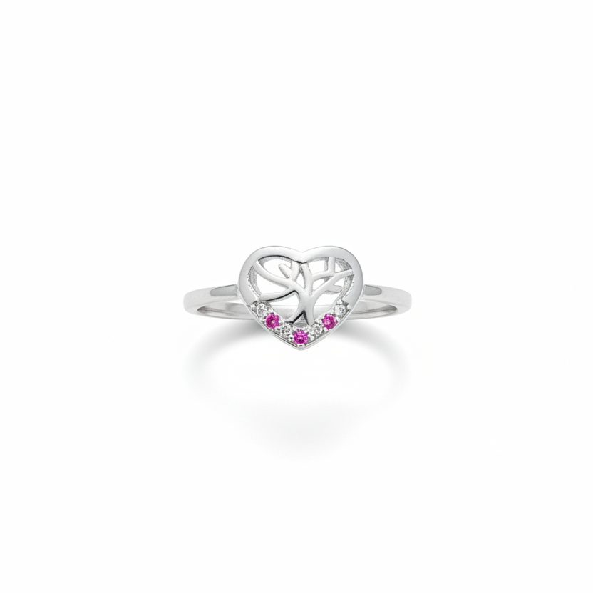 92.5 Silver Heart Ring for Women Size 7 | Stylish Romantic Design | Elegant Gift Jewellery
