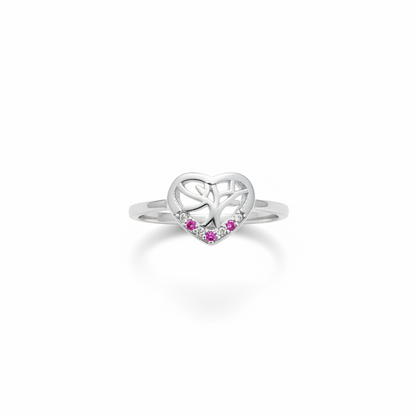 92.5 Silver Heart Ring for Women Size 7 | Stylish Romantic Design | Elegant Gift Jewellery