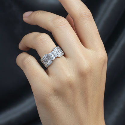 92.5 Silver Stylish Ring for Women Size 13 | Chic Elegant Design | Everyday Wear Jewellery