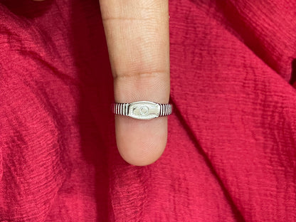 92.5 Silver Minimal Kids Ring | Adjustable Baby Ring for Girls & Boys | Simple Elegant Design