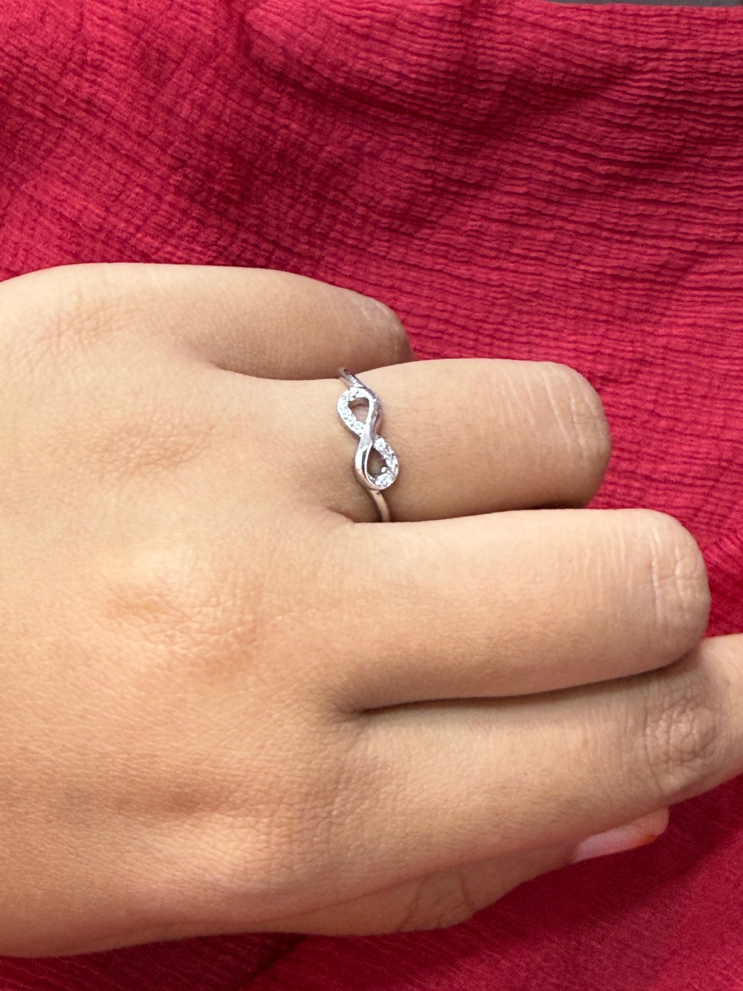 92.5 Silver Infinity Ring for Women