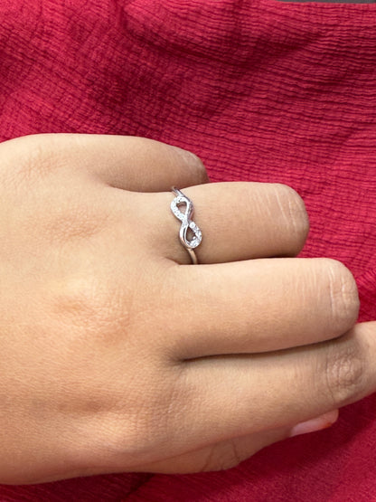 92.5 Silver Infinity Ring for Women