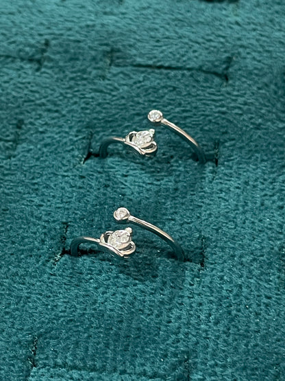 92.5 Sterling Silver Crown Toe Rings for Women | Royal Elegant Design