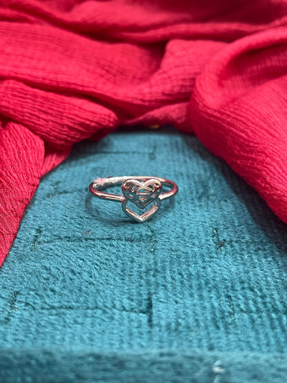 92.5 Silver Heart Ring for Women Size 14 | Stylish Romantic Charm | Elegant Gift Jewellery