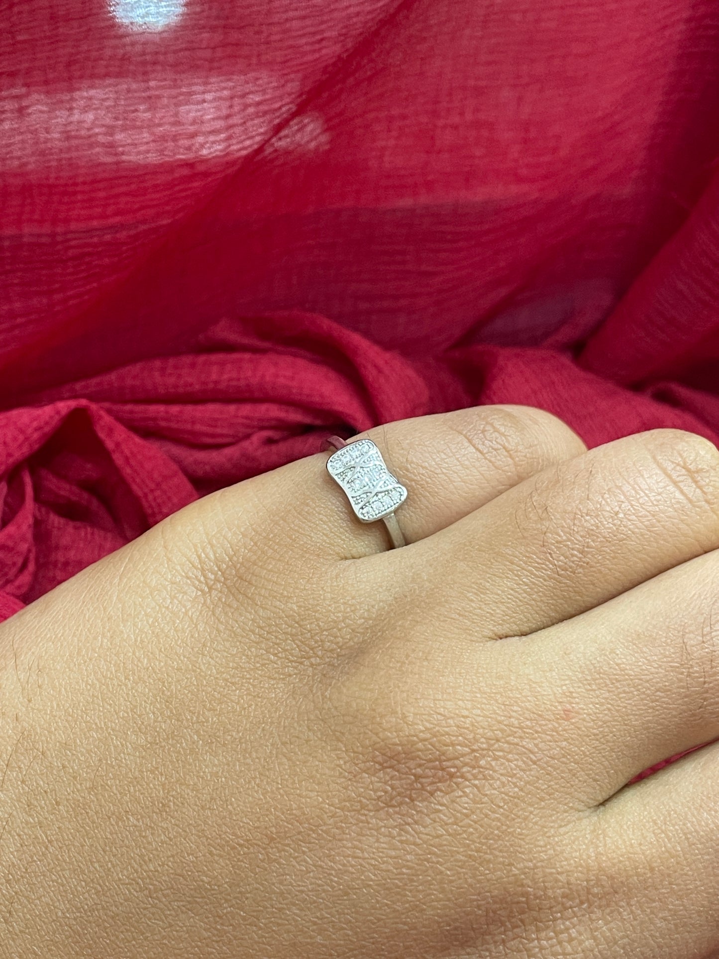 92.5 Silver White Stone Ring for Women Size 10 | Stylish Refined Design | Elegant Jewellery