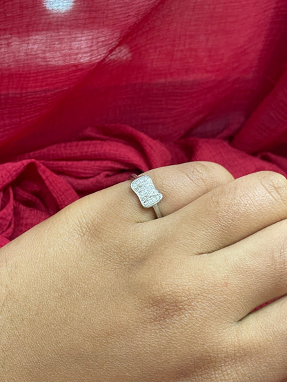92.5 Silver White Stone Ring for Women Size 10 | Stylish Refined Design | Elegant Jewellery