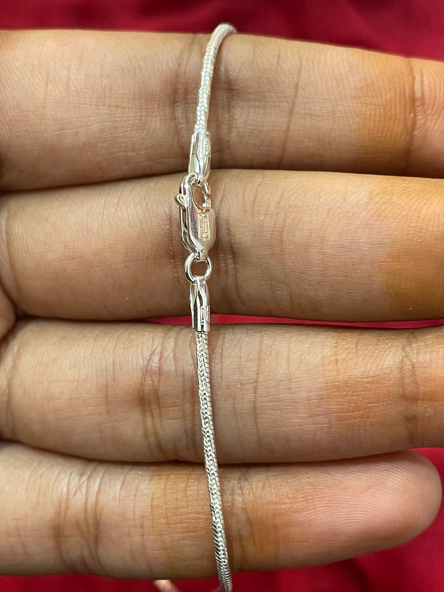 92.5 Silver Men’s Chain 18 Inches | Stylish Polished Link Design | Elegant Fashion Jewellery