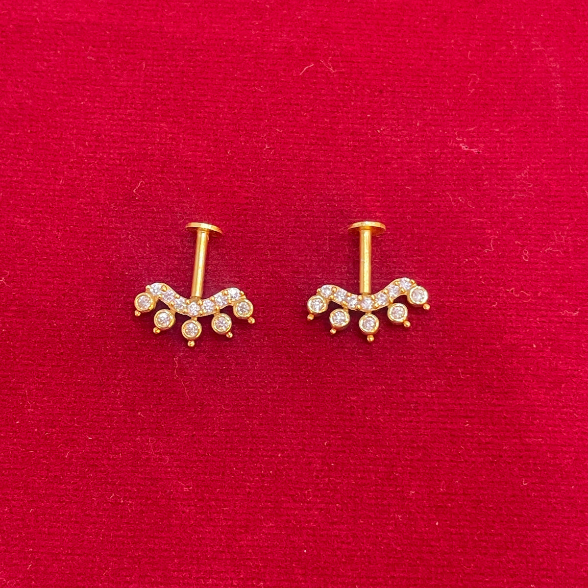 92.5 Silver Gold Plated Rangoli Bugadi Pair| Artistic Traditional Design | Jewellery