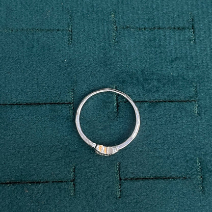 92.5 Sterling Silver Pave CZ Butterfly Finger Ring for Women