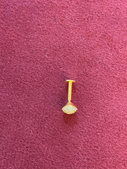 92.5 Silver Gold Plated 2-in-1 Stud & Bugadi Pair| Dual Wear Versatile Design | Jewellery