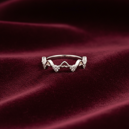 92.5 Silver Heart Ring for Women Size 14 | Stylish Love Motif Design | Elegant Gift Jewellery