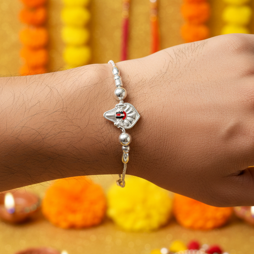 925 Silver Balaji Rakhi
