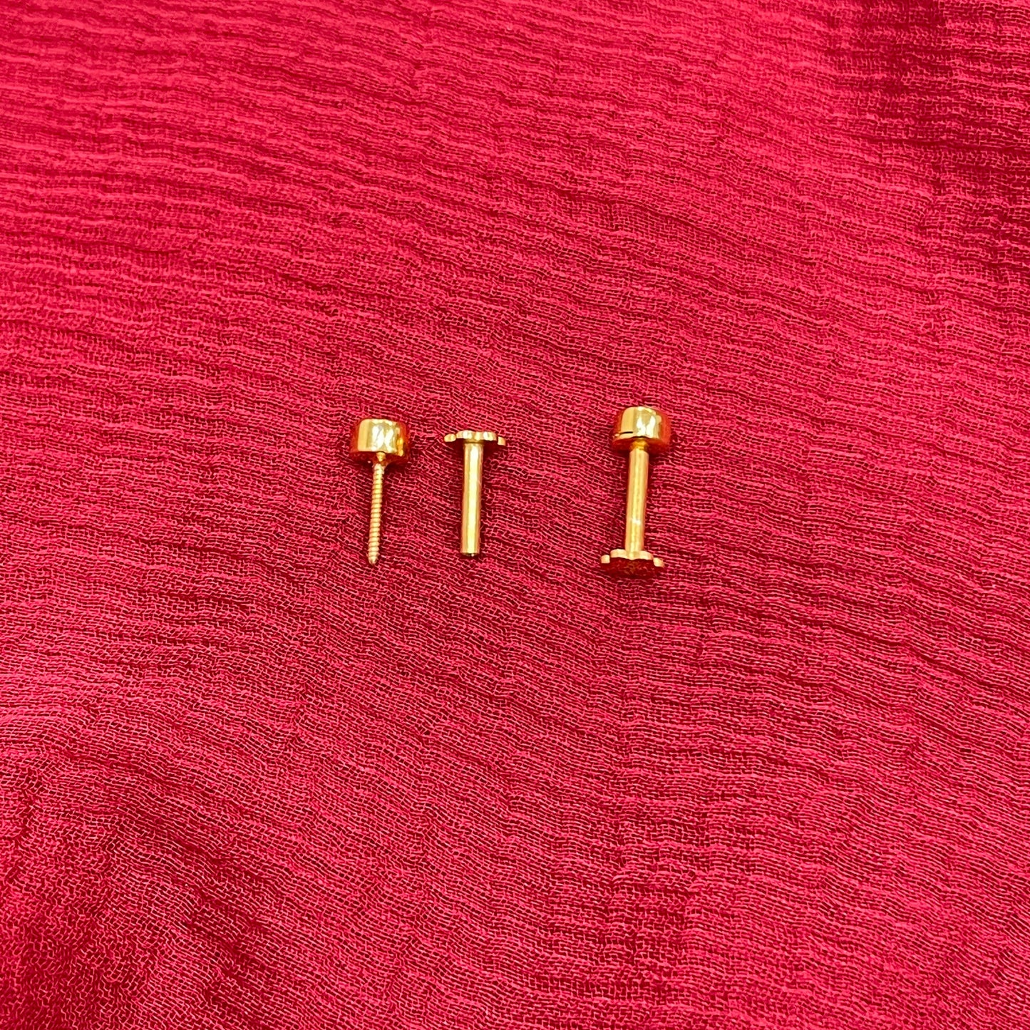 925 Silver Gold Plated Single Stone Studs