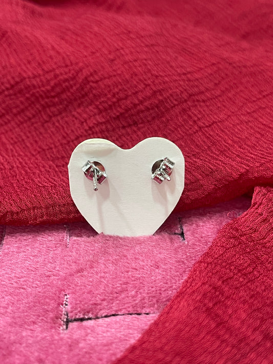 92.5 Silver Classy White Stone Studs | Elegant Minimal Design | Jewellery
